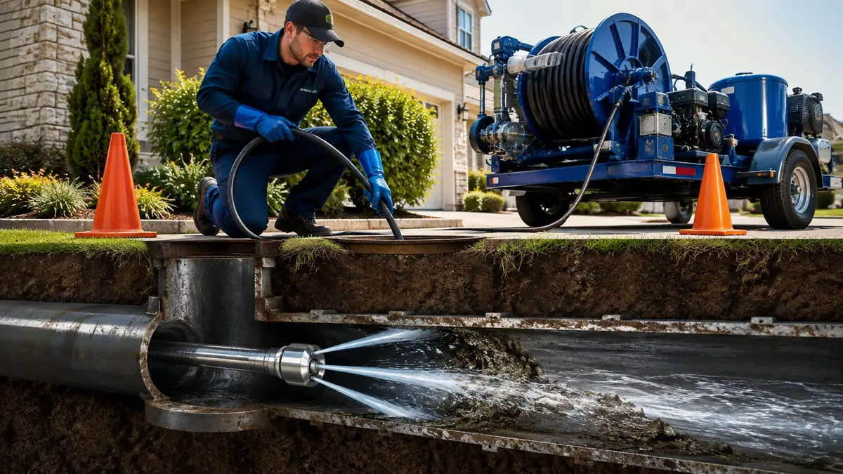 Main Sewer Line Hydro Jet Cleaning in Sunol