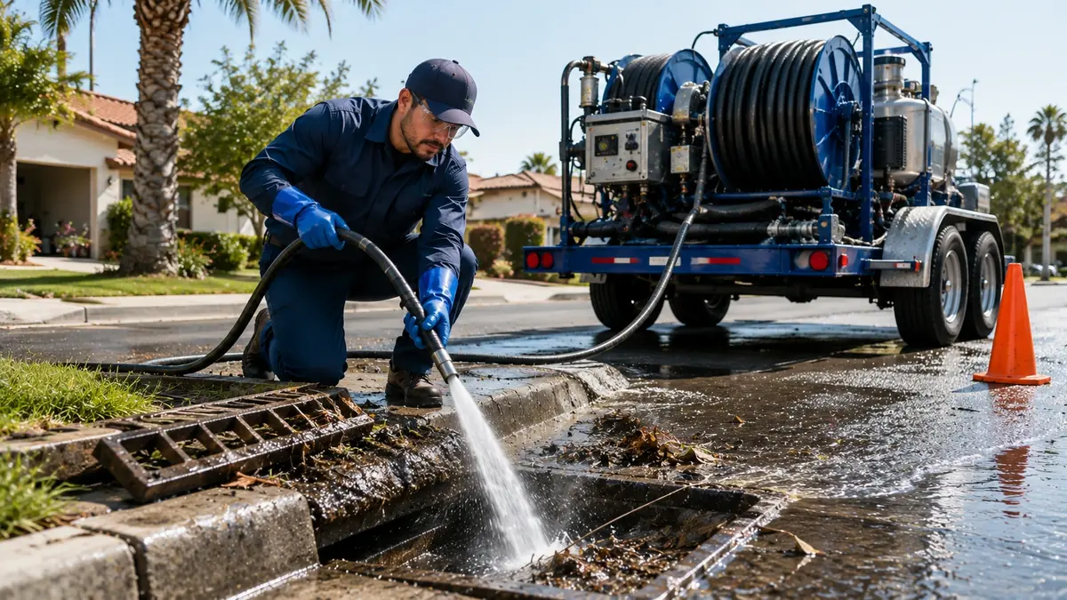 Storm Drain Hydro Jet Cleaning in Sunol