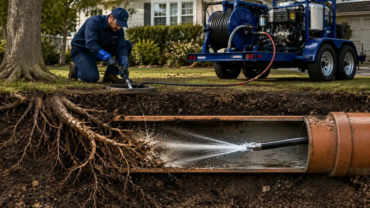 Tree Root Removal with Hydro Jetting in Sunol